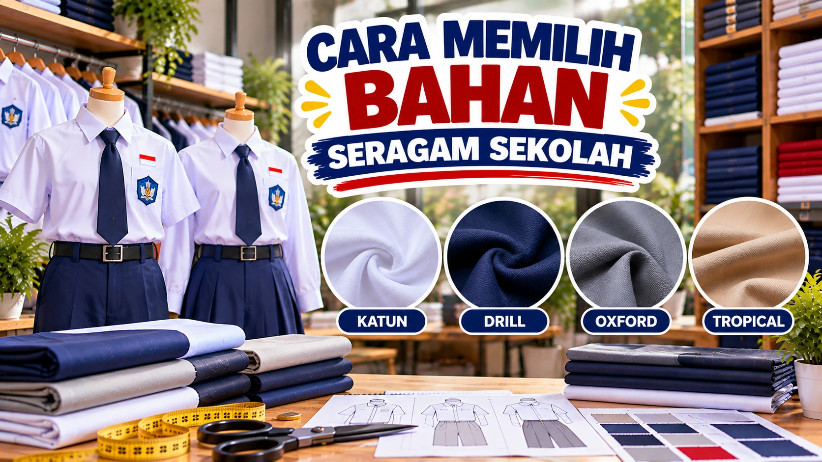 Cara Memilih Bahan Seragam Sekolah