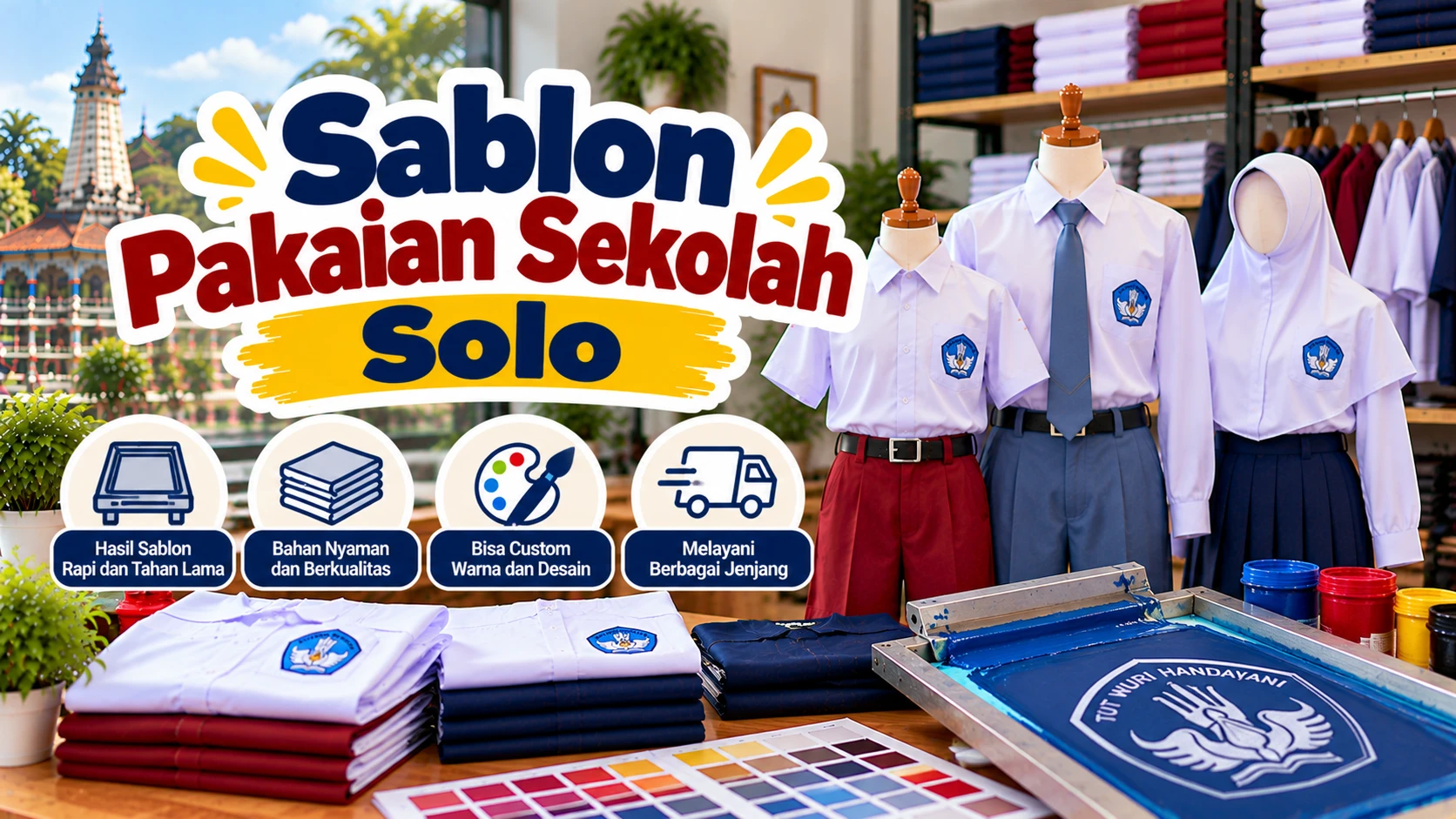 Sablon Pakaian Sekolah Solo
