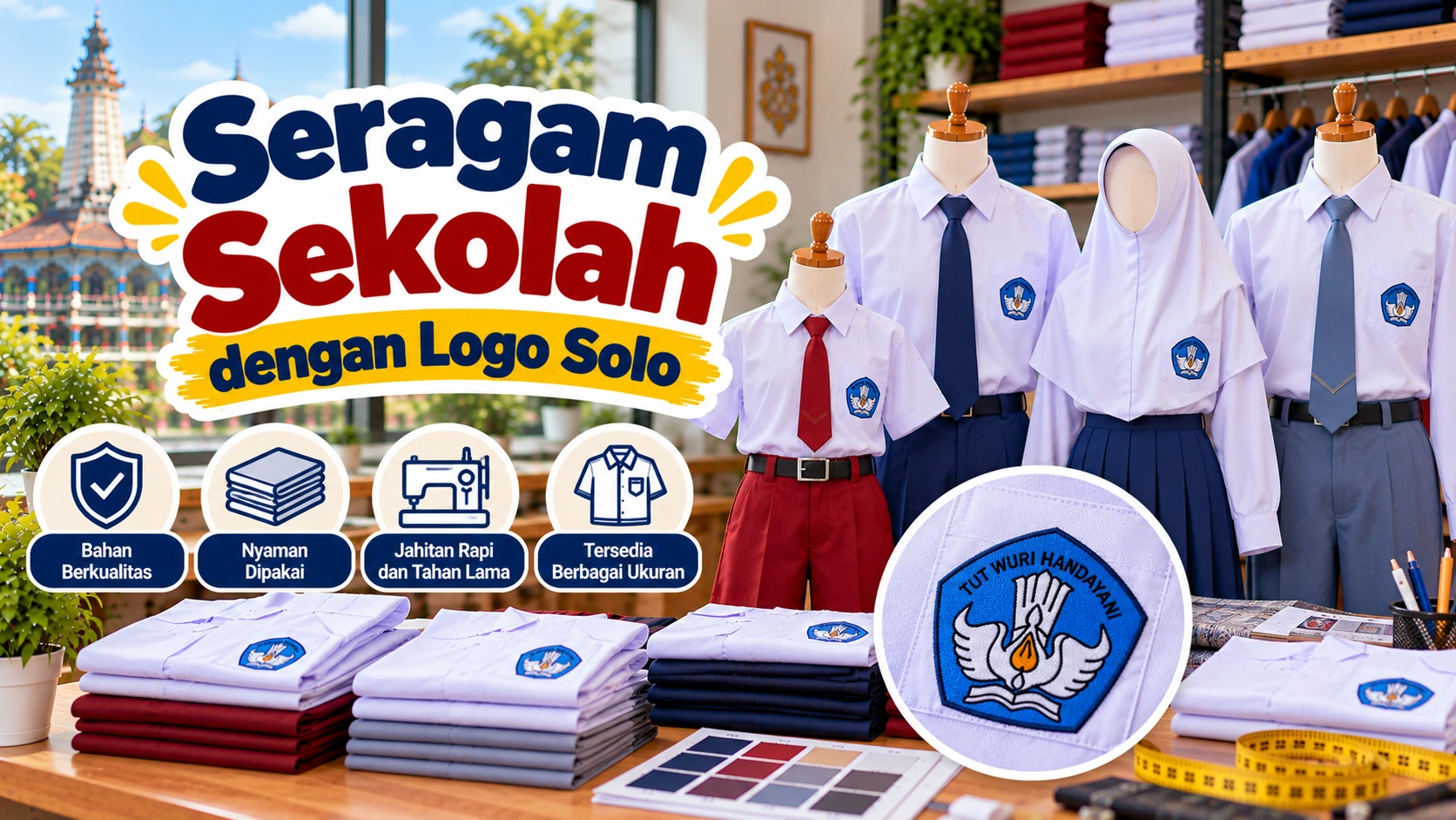 Seragam Sekolah dengan Logo Solo