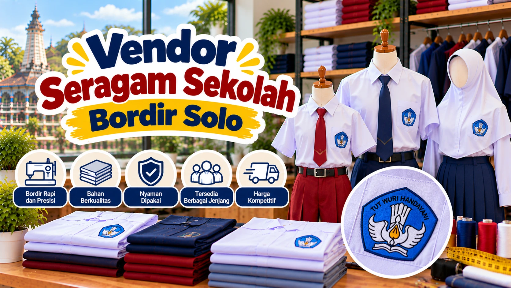 Vendor Seragam Sekolah Bordir Solo